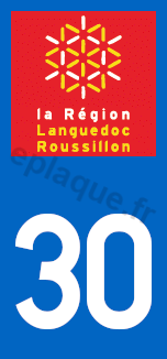 Logo plaque Languedoc-Roussillon 30