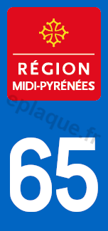 Logo plaque Midi-Pyrénées 65